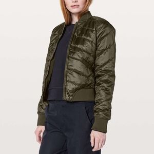 Lululemon Flip It & Reverse It Bomber Jacket | Dark Olive | 6